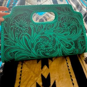 Virginia Handbags, leather clutch